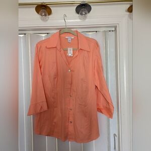 Blouse button front by Dress barn 3 quarter sleeve sz 14/16